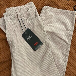 Levi’s Corduroy Pants Women Size 29 Neutral Ribcage Straight Ankle